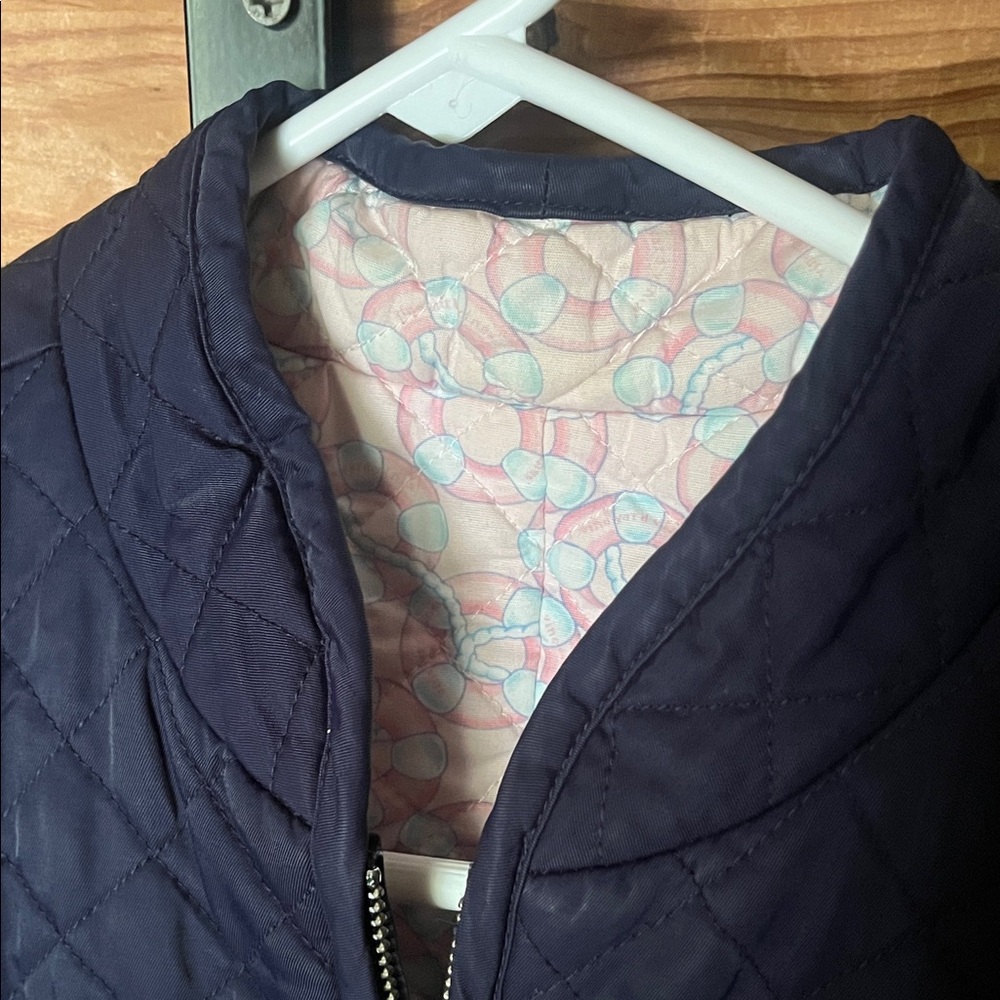 Women's Quilted Navy Puffer Jacket